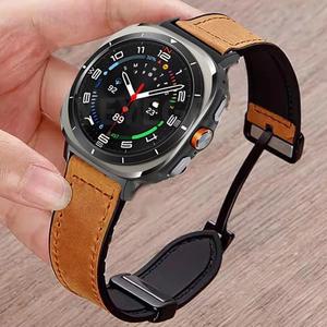 갤럭시 시계 울트라 47mm 마그네틱 밴드 스포츠 스트랩에 대한 가죽 실리콘 팔찌 시계 ULTRA7 47mm 간격 없음 시계 밴드