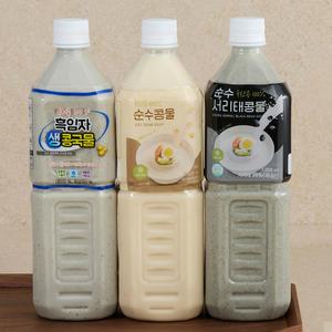 국산콩으로 만든 서리태콩물 4병 + 우묵 4모