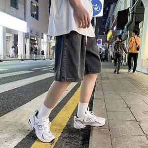 남성 5부 청반바지 워싱데님 허리밴딩 와이드 버뮤다팬츠 XL？3XL 연청 진청 흑청