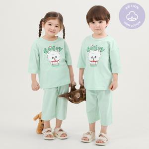 조이캣 7부 코튼 상하복