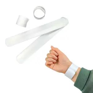 커스텀 원터치 요술 팔찌 감기는 슬랩팔찌 손목 밴드 메모 DIY 링팔찌 8p