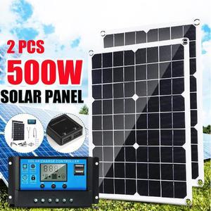 500W1000W휴대용 태양 전지 패널 은행, 키트 12V 컨트롤러 광 플레이트 홈/캠핑/RV/자동차 빠른 배터리 충
