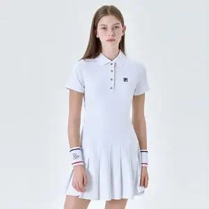 [휠라](신세계 사우스시티)[FILA] 플리츠 카라 원피스 (FS2OPG2362F_WHI)