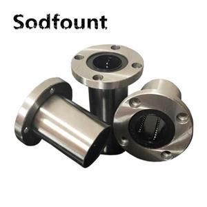LM8UU 베어링2pcs/lot LMF10LUU LM8LUU LM6UU LM12UU 10mm 플랜지 선형 베어링 CNC 부품 3D 프린터 막대