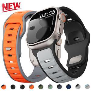 애플 호환워치 실리콘 스트랩 49mm 스포츠 밴드 아이워치 시리즈 10 9 8 7 6 5 4 SE  1 2 남성용