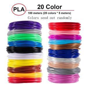 3D 펜 리필 Pla 인쇄 케이블, 프린터 필라멘트 재료, 고정밀 5M, 20 색
