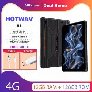 HOTWAV R8 러기드 태블릿 안드로이드 14 10.1인치 HD+ 10800mAh 배터리 5MP+13MP 카메라 태블릿 4GB+128GB