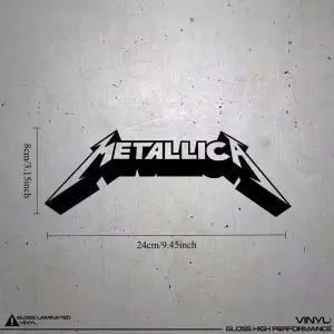 24x8cm Metallica 자동차 수정 장식 스티커 유리 전기 자동차 컴퓨터 스크래치 커버