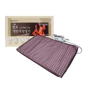 황토 전자파없는 전기찜질기 허리 온열매트 효도선물 등 목