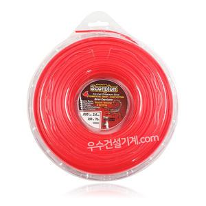 WOOSU 스콜피온 미국산 예초기 나일론줄 2.4mm*76M 삼각타입