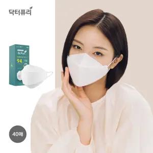 닥터퓨리 KF94 미세먼지 황사마스크 20매+20매 (대형) / 온가족 학교