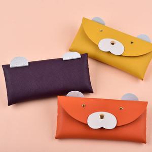 [레더키트] 수업용 가죽공예DIY키트 곰돌이 캐릭터 필통 만들기 1세트 천연사피아노 랜덤색-돌봄 방과후