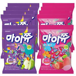 마이쮸 딸기복숭아284G(5봉)+포도사과284G(5봉)_총10봉