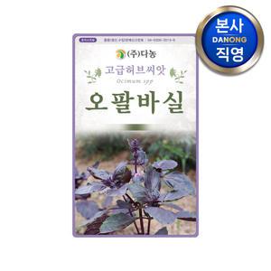 오팔 바질 씨앗 1g . 바실 자색 퍼플 허브 일년초 씨 종자