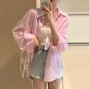[코코블랑] 아덴 시스루 루즈남방