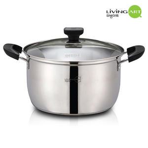 리빙아트 제로 IH 인덕션 스텐 양수 냄비 22cm 라면냄비