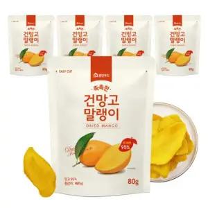 홈인푸드 촉촉한 건망고 말랭이 80g 5개입