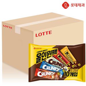 롯데 초코바 10개입 올인원팩 368gX12개(1box)