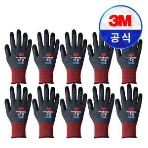 3M장갑 프로그립1000  코팅 안전 작업  장갑 (블랙 BK/멜란지블랙 MBK) 10개입