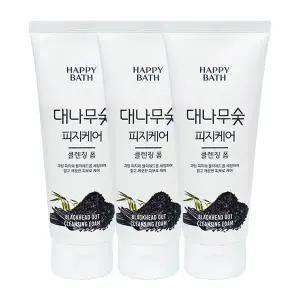 [해피바스] [해피바스] 해피바스 대나무숯 피지흡착 클렌징폼 200g x3