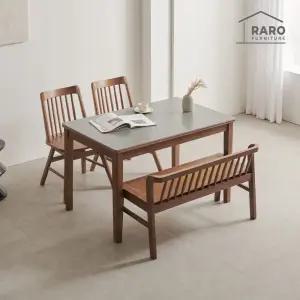 [/착불배송] 알토 1200 포세린 통 세라믹 4인 회전의자 식탁 세트 (식탁+의자2+