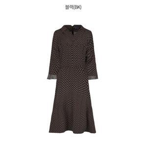 [롯데백화점]올리비아하슬러 기하학패턴원피스 DMOP901
