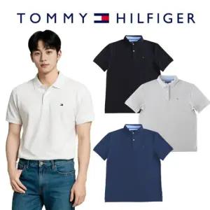 타미힐피거 남녀공용 스몰로고 반팔 카라 티셔츠
