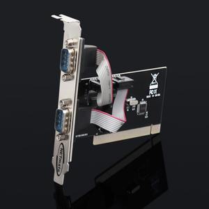 2포트 PCI 시리얼카드 데스크탑 PC 확장단자 추가연결 POS 포스기 LP브라켓 커넥터 장착 단말기 부품 바코