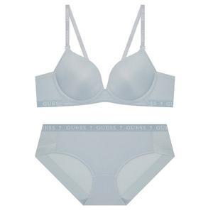 [게스언더웨어](강남점)(노와이어)아웃밴드 그레이블루 브라+팬티세트(GCWBR865/GCWBP865GB)
