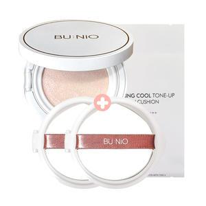 뷰니오 카밍 쿨 톤업 선쿠션 본품25g+리필25gx2개 대용량 SPF50+ PA++++ 큰거울
