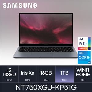 HMC / 삼성전자 갤럭시북4 / NT750XGJ-KP51G (D4 RAM 16GB / NVMe 1TB / WIN11H) / i5-1335U /FHD