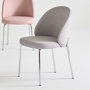 [우아미]우스 디자인 라운드 카페 식탁 실버 의자