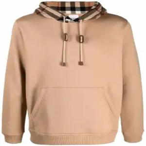 24FW 버버리 빈티지 체크 패널 후드 티셔츠 8045006 DOM