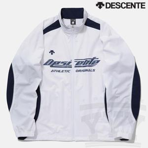 데상트 스포티 우븐 홑겹 웜업 자켓 SP223UWT41 WHT