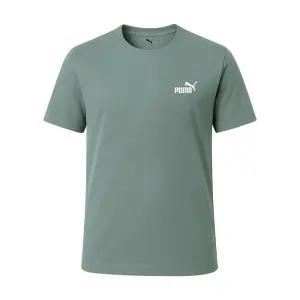 푸마 PUMA 에센셜 투컬러 NO.1 스몰로고 남성 반팔티 반팔 티셔츠 다크 그린 684717-30