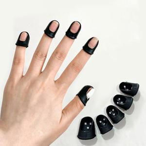 1PCS Suntan 검은 손가락 커버 Uv Led 램프 방사선 보호 장갑 네일 아트 장비 도구