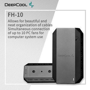 DEEPCOOL FH-10 섀시 팬 허브 SATA 전원 공급 장치 PWM 팬 조정은 10개의 4핀 팬 연결을 지원합니다 마더보