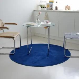 컬러블리 포인트 원형 러그 사계절 단모 거실 아이방 카페트 3size 4colors