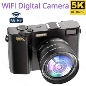5K 전문 디지털 카메라 WIFI 웹캠 광각 줌 64MP 캠코더 사진 3 인치 화면 Vlo