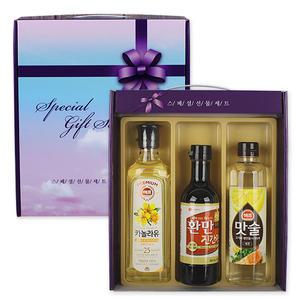 해표 스페셜 3종(카놀라유+간장+맛술) 명절선물세트 케이스포장 설날 추석선물 요리3종 오일