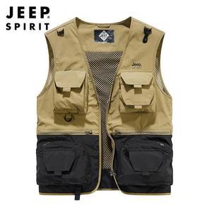 JEEP SPIRIT 여름조끼 남성 여성 등산 망사 작업조끼