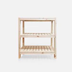 파인 우드렉 3단선반800 원목 DIY 모듈선반 수납장 신발정리대 슈즈렉