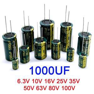 1000UF 6.3V 10V 16V 25V 35V 50V 80V 고주파 저 ESR 알루미늄 커패시터 20
