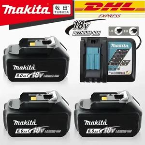 마끼다충전기 호환 리튬이온배터리 Makita 18V 6A 충전식 리튬 이온 전동 공구 배터리LED 포함 - 교체용 LX