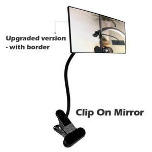 보호 프레임이 있는 속눈썹 연장용 거울에 클립 1개 검정색 360 ° 볼록한 가진 금속 줄기 사무실 안전 Ste