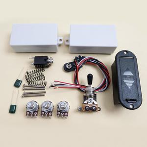 액티브 험버커 픽업 세트 EMG 81 85 스타일, 매트 화이트 25K 포트 배선 키트, 스트랫 HH 및 대부분의 일렉트릭 기타, 록 메탈의 고출력 톤 3 과 호환됩니다