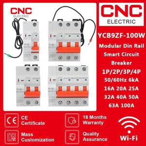 CNC 2P3P4P WiFi 스마트 회로 차단기 단락 보호 시간 초과 재폐로 스위치 원격 제어