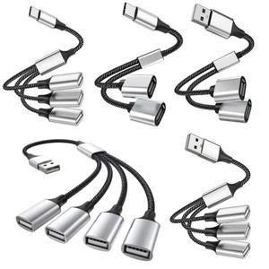4포트 USB OTG 분배기 케이블  C 남성 3 2.0 연장 코드 허브 데이터 전원 분할 어댑터 노트북