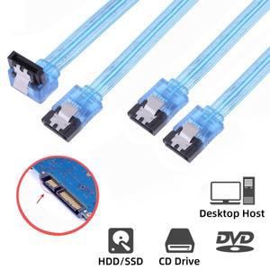 2개입 90/180도 SATA 3.0 7핀 데이터 케이블 (잠금 래치 포함) 6Gbps 0.5M 데스크탑 컴퓨터용 III HDD SSD