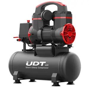 UDT 저소음 오일리스 조용한 콤프레샤 빠른에어생산 고성능모터 UDS-90008 8L